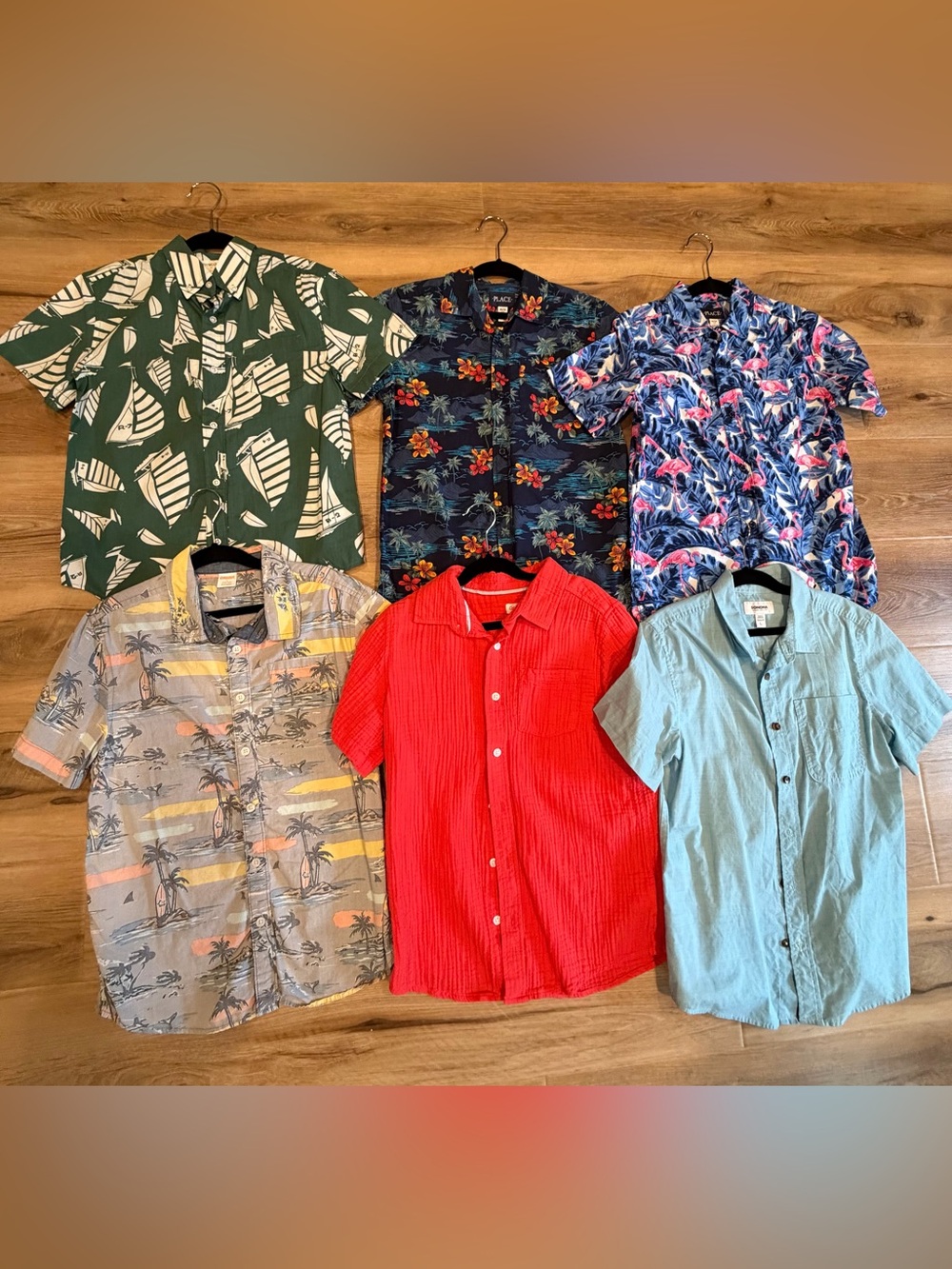 Boys button down vacation fancy shirts 10-12
